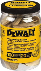 DeWALT - Size 20 Biscuits - 100 Pieces, Tube - Caliber Tooling