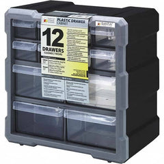 Quantum Storage - 12 Drawer, Small Parts Drawer Cabinet System - 10-1/2" Deep x 6-1/4" Wide x 10-1/4" High - Caliber Tooling