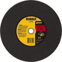 DeWALT - 16" 24 Grit Aluminum Oxide Cutoff Wheel - 5/32" Thick, 20mm Arbor, 4,700 Max RPM, Use with Chop Saws - Caliber Tooling