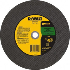 DeWALT - 16" 24 Grit Aluminum Oxide Cutoff Wheel - 5/32" Thick, 20mm Arbor, 4,700 Max RPM, Use with Chop Saws - Caliber Tooling