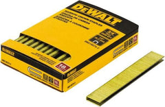 DeWALT - 3/4" Long x 1/4" Wide, 18 Gauge Crowned Construction Staple - Steel, Copper Finish, Chisel Point - Caliber Tooling