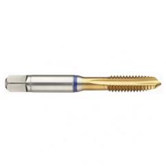 M3x0.50 6H 3-Flute PM Cobalt Blue Ring Spiral Point Plug Tap-TiN - Caliber Tooling