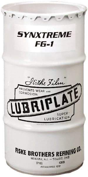 Lubriplate - 120 Lb Drum Calcium Extreme Pressure Grease - Tan, Extreme Pressure, Food Grade & High/Low Temperature, 440°F Max Temp, NLGIG 1, - Caliber Tooling