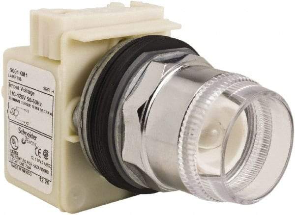 Schneider Electric - 30mm Mount Hole, Extended Straight, Pushbutton Switch Only - Round, Momentary (MO), Weatherproof, Dust and Oil Resistant - Caliber Tooling