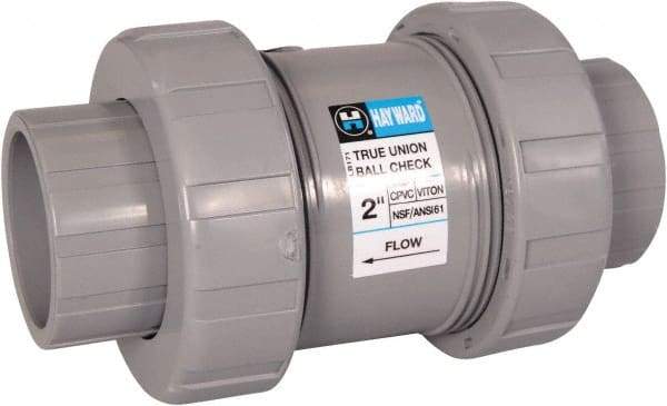 Hayward - 1/2" Pipe, PVC True Union Design Ball Valve - Inline - One Way Flow, Socket x Thread Ends, 235 WOG - Caliber Tooling