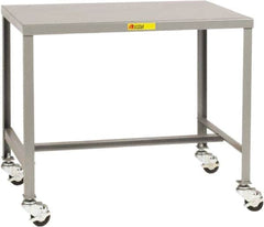 Little Giant - 48 Wide x 24" Deep x 30" High, Steel Heavy-Duty Machine Table - Fixed Legs, Gray - Caliber Tooling