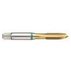 M2x0.40 6H 3-Flute Cobalt Green Ring Spiral Point Plug Tap-TiN - Caliber Tooling