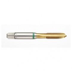 41168 2B -Flute Cobalt Green Ring Spiral Point Plug Tap-TiN - Caliber Tooling