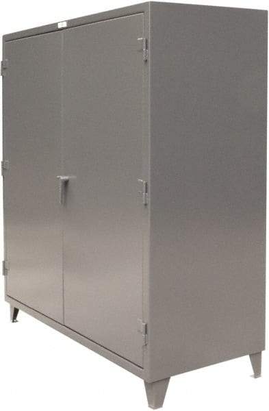 Strong Hold - 4 Shelf Locking Storage Cabinet - Steel, 72" Wide x 30" Deep x 78" High, Dark Gray - Caliber Tooling