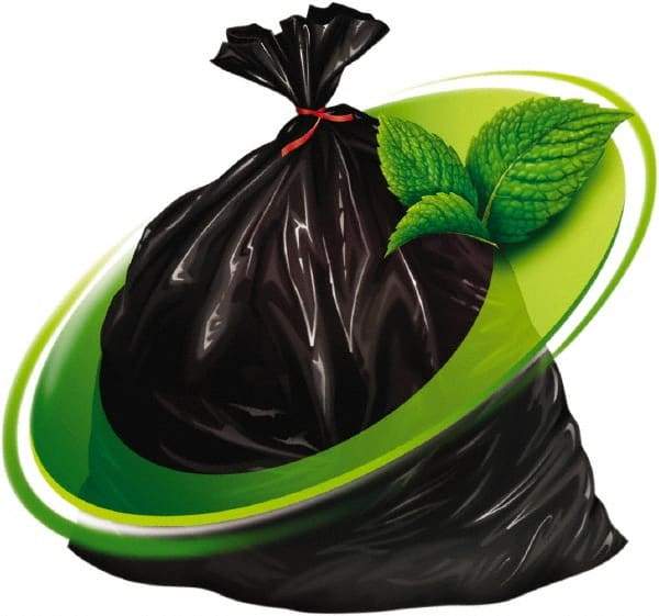 Mint-X - 1.7 mil Thick, Rodent Repellent Trash Bags - Linear Low-Density Polyethylene (LLDPE), Flat Pack Dispenser, 43" Wide x 47" High, Black - Caliber Tooling