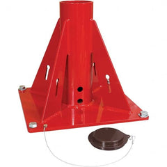 THERN - Davit Crane Bases Base Type: Pedestal Base Finish/Coating: Red Powder Coat - Caliber Tooling