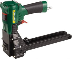 Klinch-Pak - Pneumatic Staple Gun - 1-3/8" Staples, 100 Lb Capacity, Green, Aluminum - Caliber Tooling