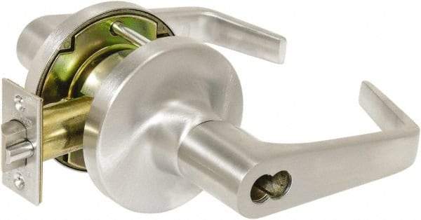 Falcon - Storeroom Lever Lockset - 2-3/4" Back Set, Steel, Brushed Chrome Finish - Caliber Tooling