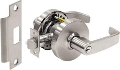 Sargent - Storeroom Lever Lockset - 2-3/4" Back Set, Steel, Brushed Chrome Finish - Caliber Tooling