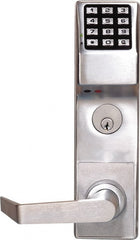 Alarm Lock - Combination Entry with Key Override Lever Lockset for 1-3/4" Thick Doors - Exact Industrial Supply