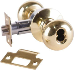 Arrow Lock - Entrance Lever Lockset - 2-3/4" Back Set, Steel, Bright Brass Finish - Caliber Tooling