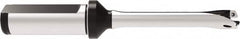 Allied Machine and Engineering - Series 12, 12 to 12.99mm Diam, 3/4" Diam Straight Shank with Flange, Straight Flute Spade Drill - 2-9/16" Max Depth, 5.7586" OAL, Standard Length, Through Coolant - Caliber Tooling