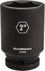 GearWrench - 1" Drive 1-5/8" Deep Impact Socket - 6 Points, 4-1/4" OAL - Caliber Tooling