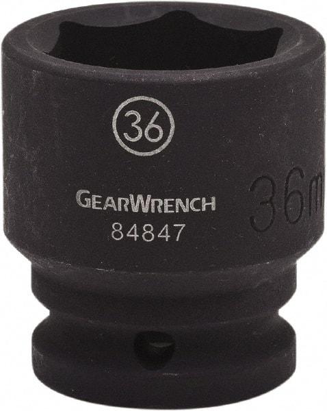 GearWrench - 3/4" Drive 17mm Standard Impact Socket - 6 Points, 2" OAL - Caliber Tooling