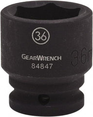 GearWrench - 3/4" Drive 17mm Standard Impact Socket - 6 Points, 2" OAL - Caliber Tooling