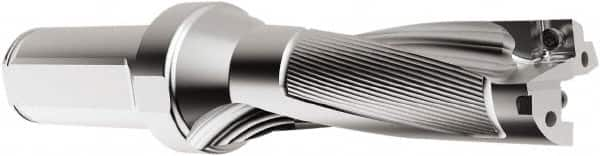 Seco - 66mm Max Drill Depth, 3xD, 22mm Diam, Indexable Insert Drill - 2 Inserts, 25mm Shank Diam, Straight Shank - Caliber Tooling