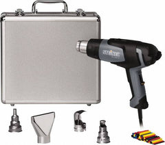 Steinel - 120 to 1,100°F Heat Setting, 4 to 13 CFM Air Flow, Heat Gun Kit - 120 Volts, 13.2 Amps, 1,500 Watts, 6' Cord Length - Caliber Tooling