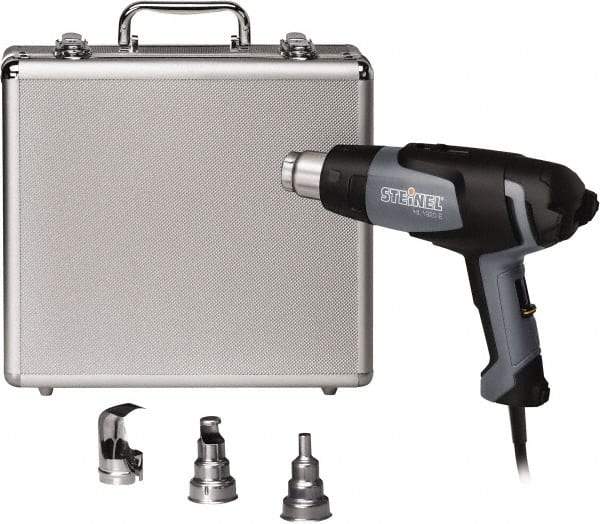 Steinel - 120 to 1,100°F Heat Setting, 1 to 13 CFM Air Flow, Heat Gun Kit - 120 Volts, 13.2 Amps, 1,600 Watts, 6' Cord Length - Caliber Tooling