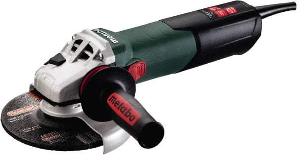 Metabo - 6" Wheel Diam, 2,000 to 7,600 RPM, Corded Angle & Disc Grinder - 5/8-11 Spindle, 13.5 Amps - Caliber Tooling