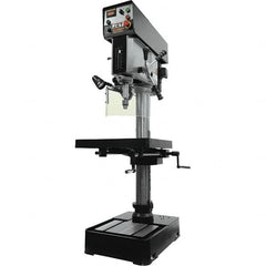 Jet - 10-7/16" Swing, Variable Speed Pulley Drill & Tap Press - Variable Speed, 2 hp, Three Phase - Caliber Tooling