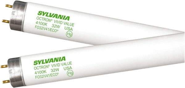 SYLVANIA - 32 Watt Fluorescent Tubular Medium Bi-Pin Lamp - 3,000°K Color Temp, 2,800 Lumens, T8, 30,000 hr Avg Life - Caliber Tooling