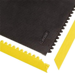 Notrax - 3' Long x 2" Wide x 1/2" Thick, Anti-Fatigue Modular Matting Tiles - Female, 4 Interlocking Sides, Yellow, For Dry Areas, Series 041 - Caliber Tooling