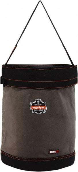 Ergodyne - 1 Pocket Gray & Black Canvas Tool Bucket - 16" Wide x 16" Deep x 20" High - Caliber Tooling