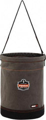 Ergodyne - 1 Pocket Gray Canvas Tool Bucket - 12-1/2" Wide x 12-1/2" Deep x 17" High - Caliber Tooling