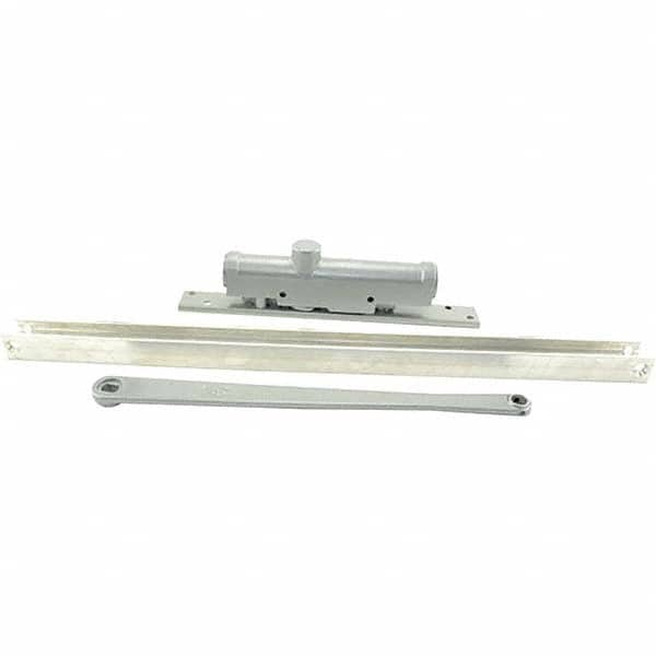 Door Damper: 36″ Door Width, 3″ Closer Body Length Aluminum Finish, Left Handed