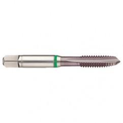 M2x0.40 6H 3-Flute Cobalt Green Ring Spiral Point Plug Tap-TiCN - Caliber Tooling