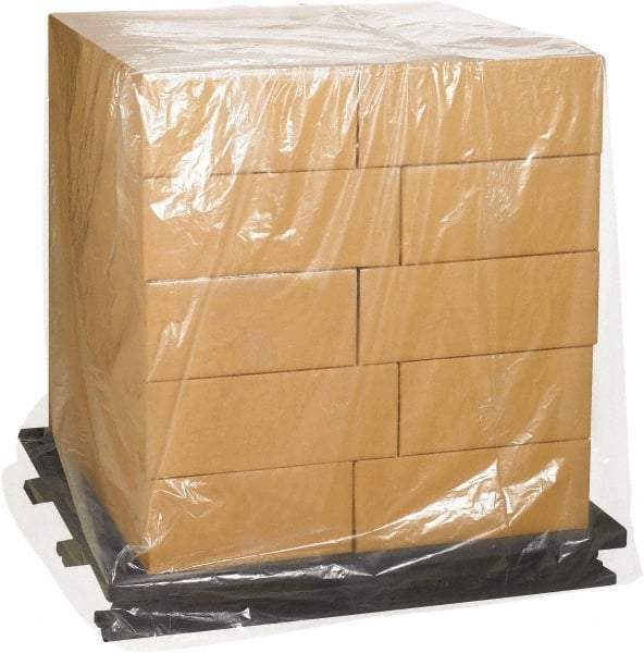 Made in USA - 27" Long x 36" Wide x 65" High Pallet Cover - Clear, Case, 100 Piece - Caliber Tooling