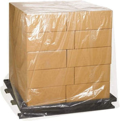 Made in USA - 40" Long x 48" Wide x 100" High Pallet Cover - Clear, Case, 100 Piece - Caliber Tooling