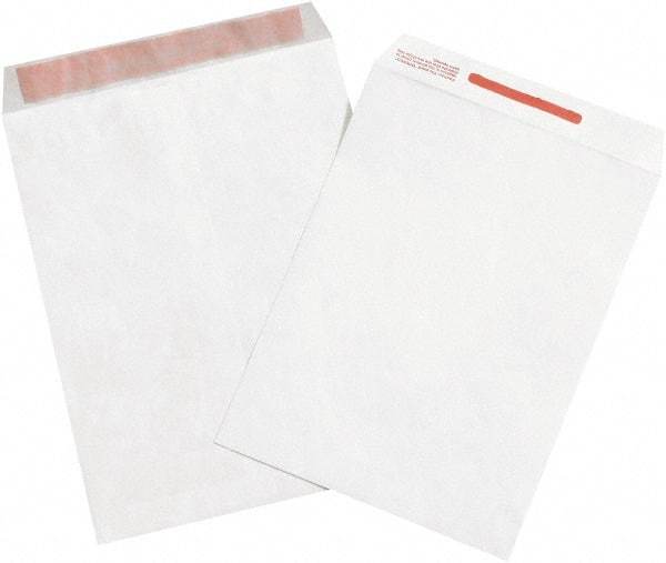 Dupont - 12" Long x 9" Wide Peel-Off Self-Seal Tyvek Flat Catalog Envelopes - White - Caliber Tooling