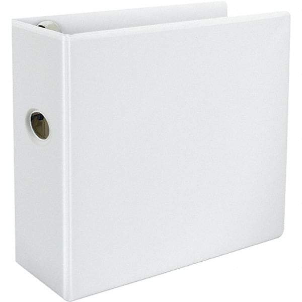 Universal One - 1,050 Sheet Capacity, 8-1/2 x 11", View Ring Binder - Polypropylene, White - Caliber Tooling