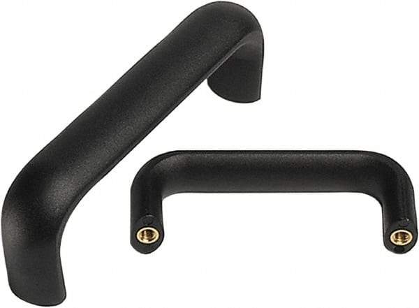 Electro Hardware - 3.7" Between Centers M6 Hole, Polyamide External Pull Handle - 0.79" Handle Width, 1.59" Handle Height, 4.19" OAL, Black Finish - Caliber Tooling