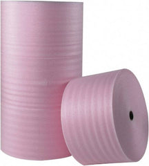 Made in USA - 550' Long x 12" Wide x 1/8" Thick, Polyethylene Foam - Pink - Caliber Tooling