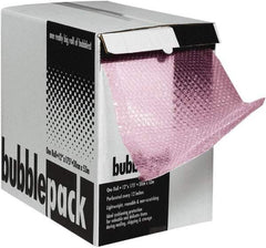 Made in USA - 2,100" Long x 12" Wide, Antistatic Bubble Roll - Pink, Standard Grade - Caliber Tooling