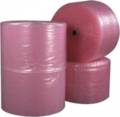 Made in USA - 9,000" Long x 24" Wide, Antistatic Bubble Roll - Pink, Standard Grade - Caliber Tooling