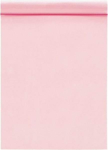 Value Collection - 18" Long x 12" Wide, 2 mil Thick, Self Seal Antistatic Poly Bag - Pink, Standard Grade - Caliber Tooling