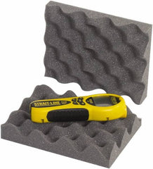 Made in USA - 6" Wide x 2" Thick, Convoluted Foam - Charcoal - Caliber Tooling