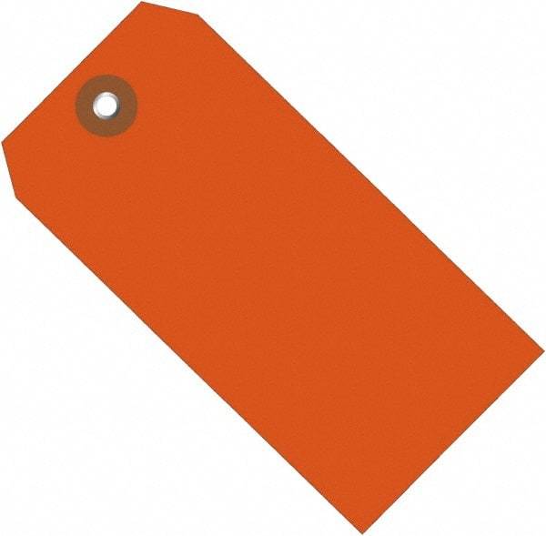 Made in USA - 4-3/4" High x 2-3/8" Long, Safety & Facility Blank Tag - Orange Vinyl - Caliber Tooling