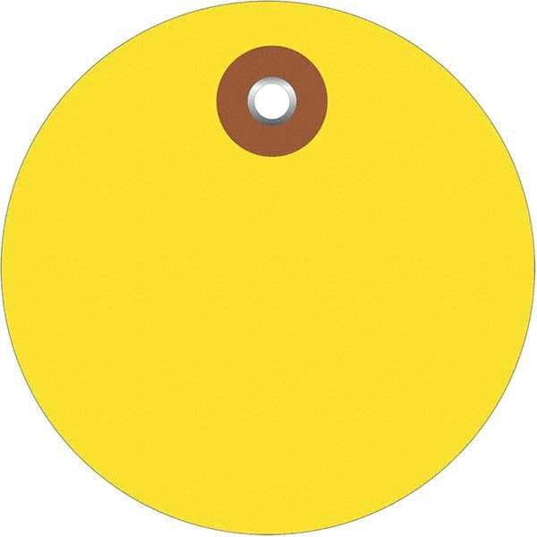 Made in USA - Safety & Facility Blank Tag - Yellow Vinyl - Caliber Tooling