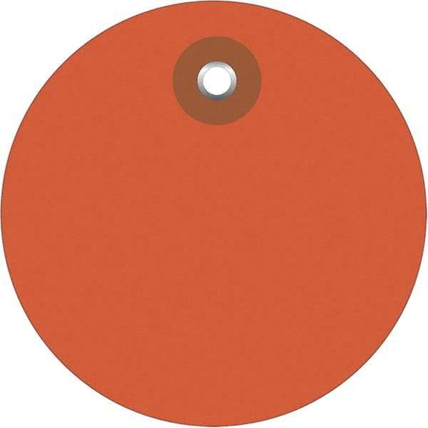 Made in USA - Safety & Facility Blank Tag - Orange Vinyl - Caliber Tooling