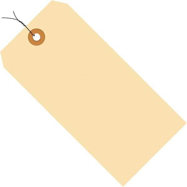 Made in USA - 5-1/4" High x 2-5/8" Long, Safety & Facility Blank Tag - Manila Cardstock - Caliber Tooling