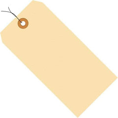 Made in USA - 3-3/4" High x 1-7/8" Long, Safety & Facility Blank Tag - Manila Cardstock - Caliber Tooling